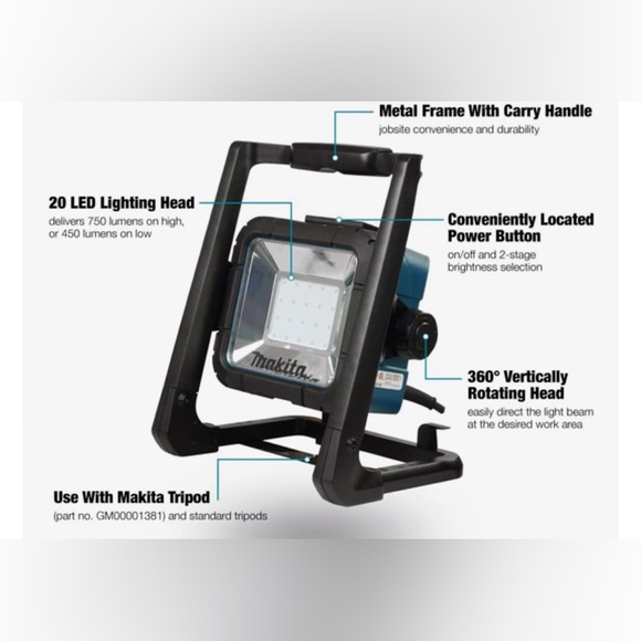 New Makita light 4 piece Bundle w/light,lunchbox,waterbottle, Bullet flashlights - Picture 7 of 9